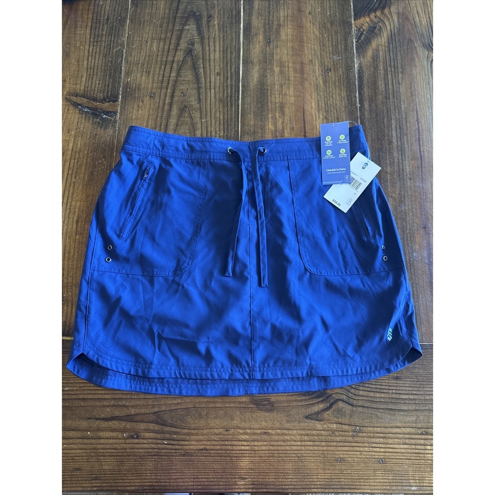 Free Country Women's Beach and Beyond Skort in Slate Blue Size XL UPF 50 NEW
